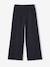 Wide-leg knitted trousers for girls anthracite+beige 