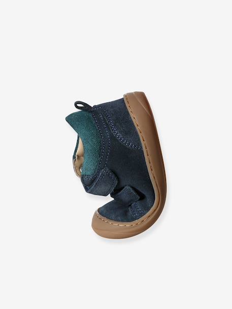 Pair of Soft Leather Boots for Babies, Designed for First Steps beige+blue+brown+electric blue+green+ocean blue+ochre+sage green+set beige+set brown+set green 