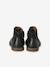 Pair of baby first steps boots black+golden yellow 