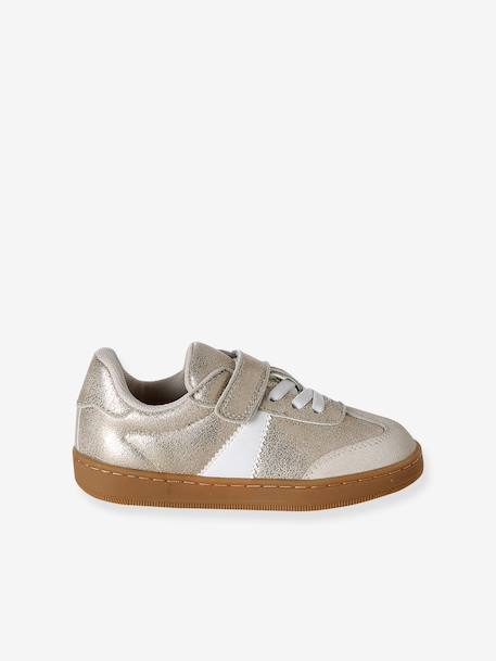 Pair of girls trainers gold 