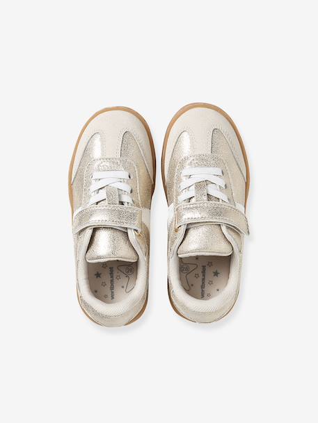 Pair of girls trainers gold 