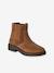 Pair of girls leather boots brown 