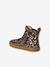 Leather Zipped & Elasticated Chelsea Boots for Babies dark brown+golden yellow+navy blue+old rose 