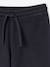 Wide-leg knitted trousers for girls anthracite+beige 