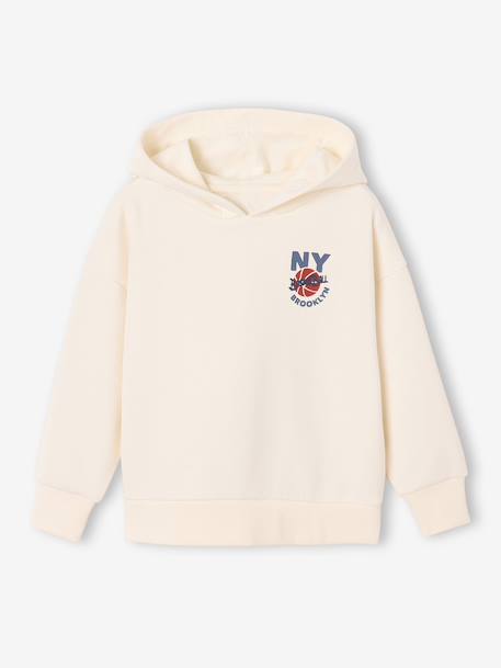 Hooded sweatshirt for boys ecru 