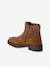 Pair of girls leather boots brown 