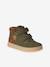 Pair of boys boots with straps khaki+navy blue 