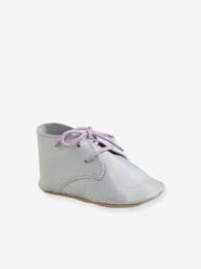 Shoes-Baby Footwear-Slippers & Booties-Booties in Soft Leather, for Baby Girls