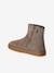 Pair of girls leather boots taupe 