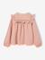 Long-sleeved shirt for girls rosy+slate blue+vanilla 