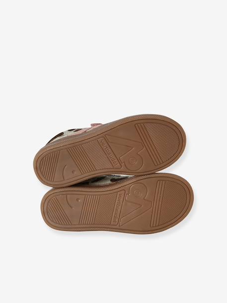 Pair of girls leather trainers dark brown 