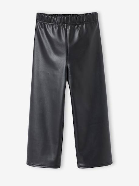 Long slim leggings for girls black 
