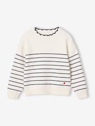 Girls-Cardigans, Jumpers & Sweatshirts-Long-sleeved jumper for girls