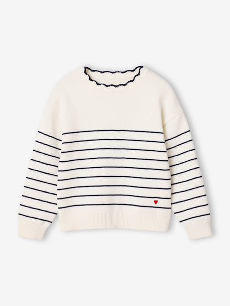 Long-sleeved jumper for girls navy blue+raspberry pink+rose 