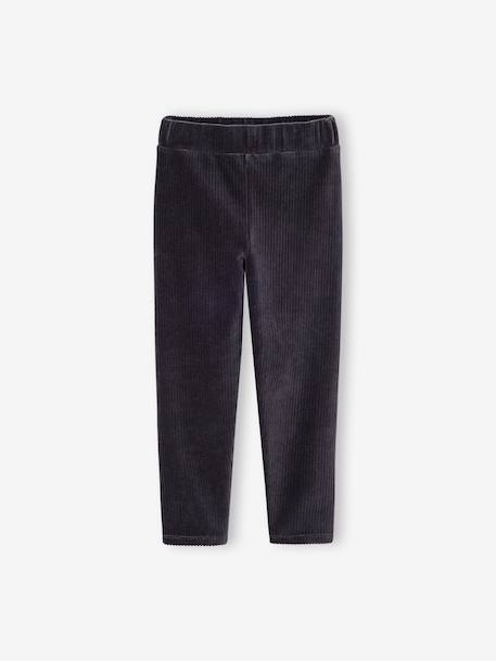 Leggings for girls anthracite+dusky pink 