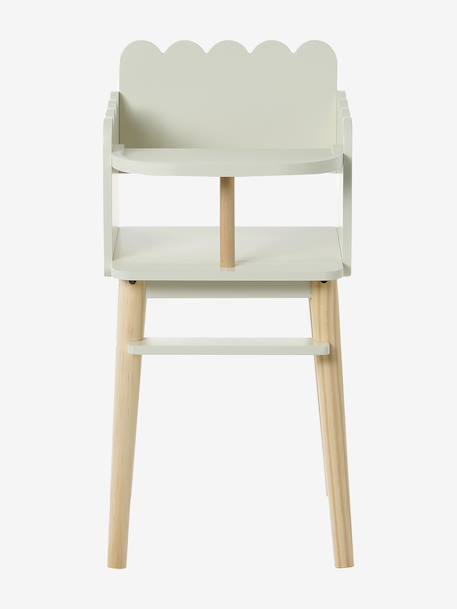FSC® scalloped wooden doll's high chair white 