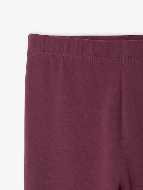 Long leggings for girls black+plum 