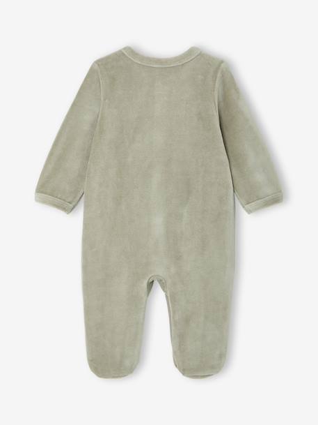 Pack of 2 baby sleepsuits with front opening cappuccino+pale pink+sage green 