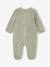 Pack of 2 baby sleepsuits with front opening cappuccino+pale pink+sage green 