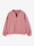 Zip-up sweatshirt for girls old rose 