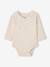 Pack of 2 long-sleeved newborn bodysuits ecru 