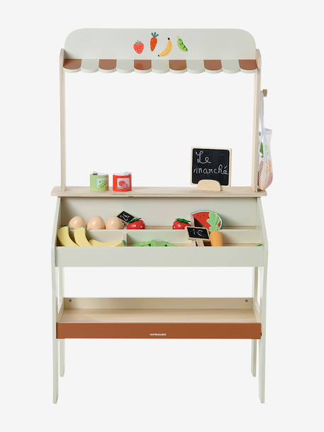 Market Stall with Accessories FSC® Wooden ecru 