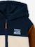 Zip-up hooded cardigan for boys fir green+medium blue 