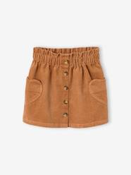 Girls-Skirts- Corduroy Skirt with Heart Pockets for Girls