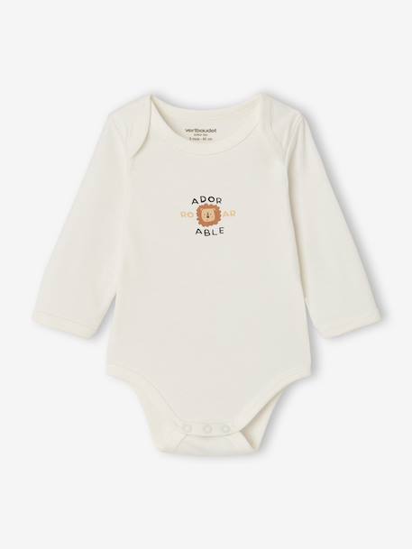 Pack of 3 long-sleeved bodysuits for baby hazel 