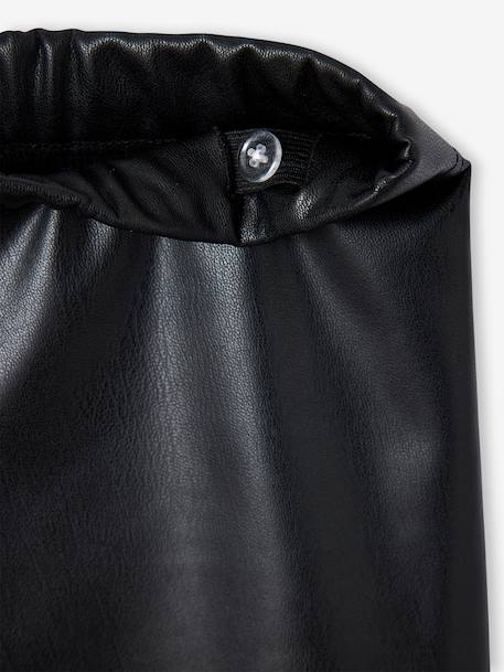 Long slim leggings for girls black 