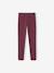 Long leggings for girls black+plum 