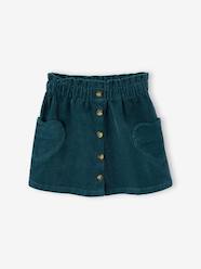 Girls- Corduroy Skirt with Heart Pockets for Girls