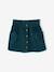 Corduroy Skirt with Heart Pockets for Girls anthracite+camel+mauve+peacock blue 