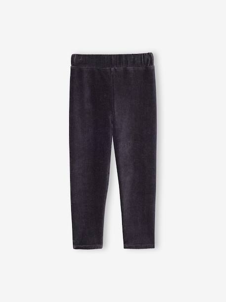Leggings for girls anthracite+dusky pink 