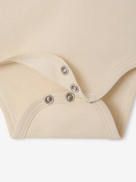 Pack of 5 long-sleeved bodysuits for newborn marl beige 