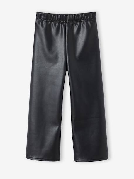 Long slim leggings for girls black 