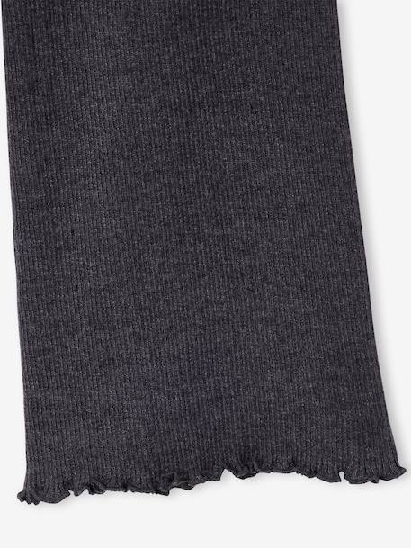 Wide-leg knitted leggings for girls marl grey+taupe 