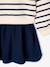 2-in-1-Effect Dress in Dual Fabric anthracite+navy blue 