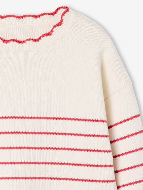 Long-sleeved jumper for girls navy blue+raspberry pink+rose 