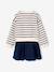 2-in-1-Effect Dress in Dual Fabric anthracite+navy blue 