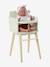 FSC® scalloped wooden doll's high chair white 