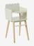 FSC® scalloped wooden doll's high chair white 