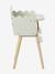 FSC® scalloped wooden doll's high chair white 