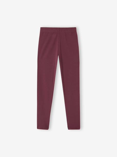 Long leggings for girls black+plum 