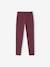 Long leggings for girls black+plum 