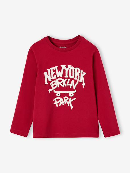 Long-sleeved T-shirt for boys anthracite+cappuccino+red+sage green+white 