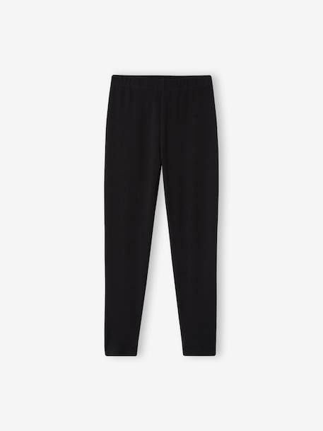 Long leggings for girls black+plum 