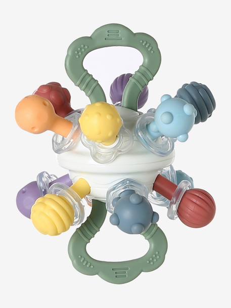 Rotating planet rattle multicoloured 