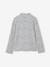 Long-sleeved roll-neck top for girls ecru+green 
