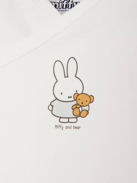 Pack of 2 Miffy long-sleeved newborn bodysuits aqua green 